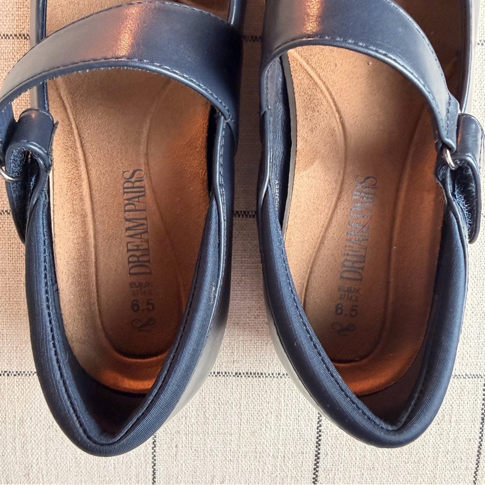 Dream Pairs Mary Jane Shoes Navy Blue Women’s 6.5 Faux Leather - Picture 9 of 11